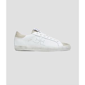 SAM EDELMAN Aubrie Suede-Paneled Perforated Leather Distressed Sneakers, sz 8.5